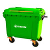 CONTENEDOR DE BASURA CON RUEDAS VERDE 770 L