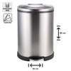 BASURERO ACERO INOXIDABLE CON PEDAL 50 LTS SOIN