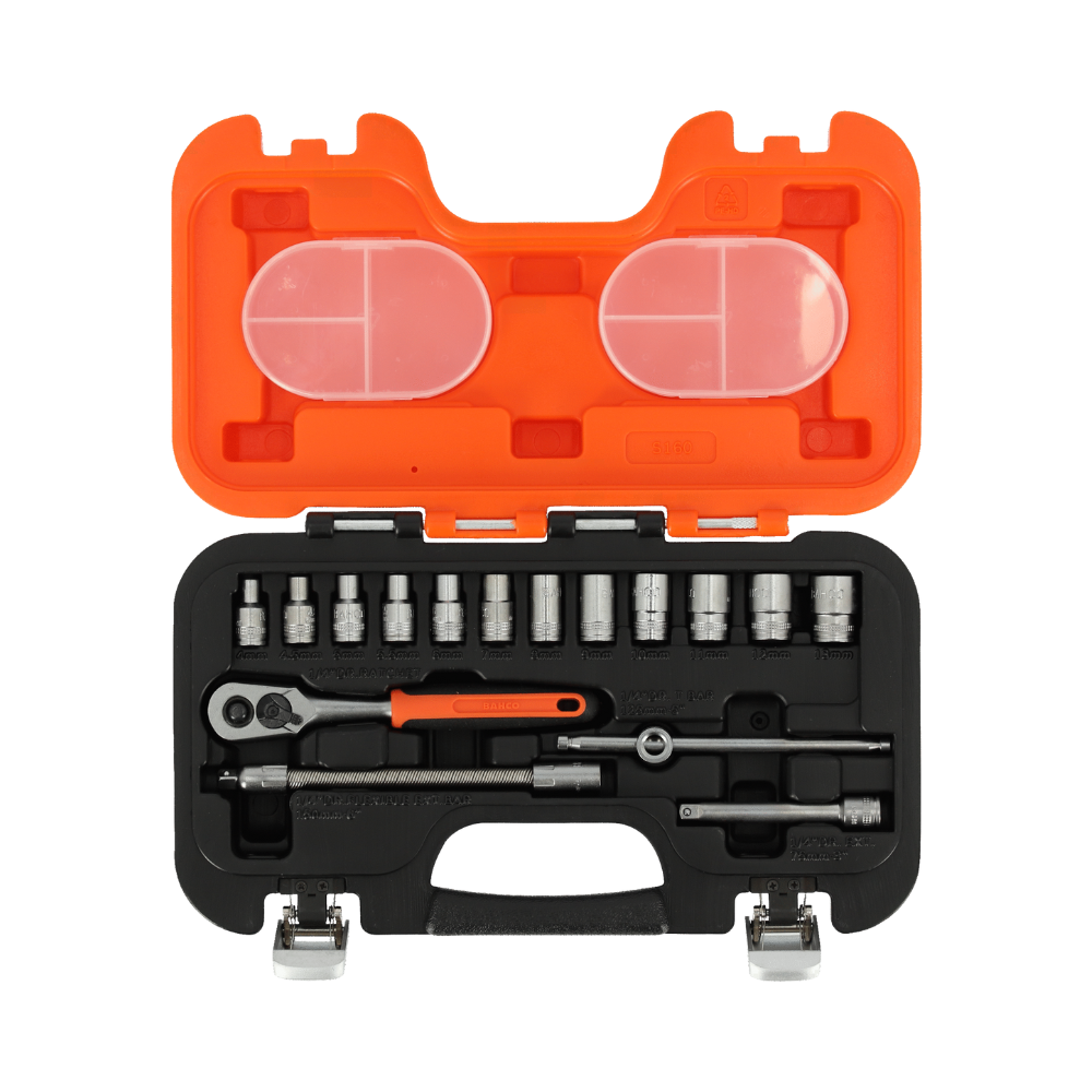 Juego De Dados 1/4" 4 - 13MM 16 Piezas BAHCO