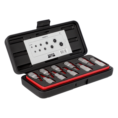 Juego de Dados para cabeza hexagonal C-1/2" - 5 a 19mm BAHCO