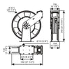 ENROLLADOR MANGUERA 1/4" Abierto 15m Grasa 504350