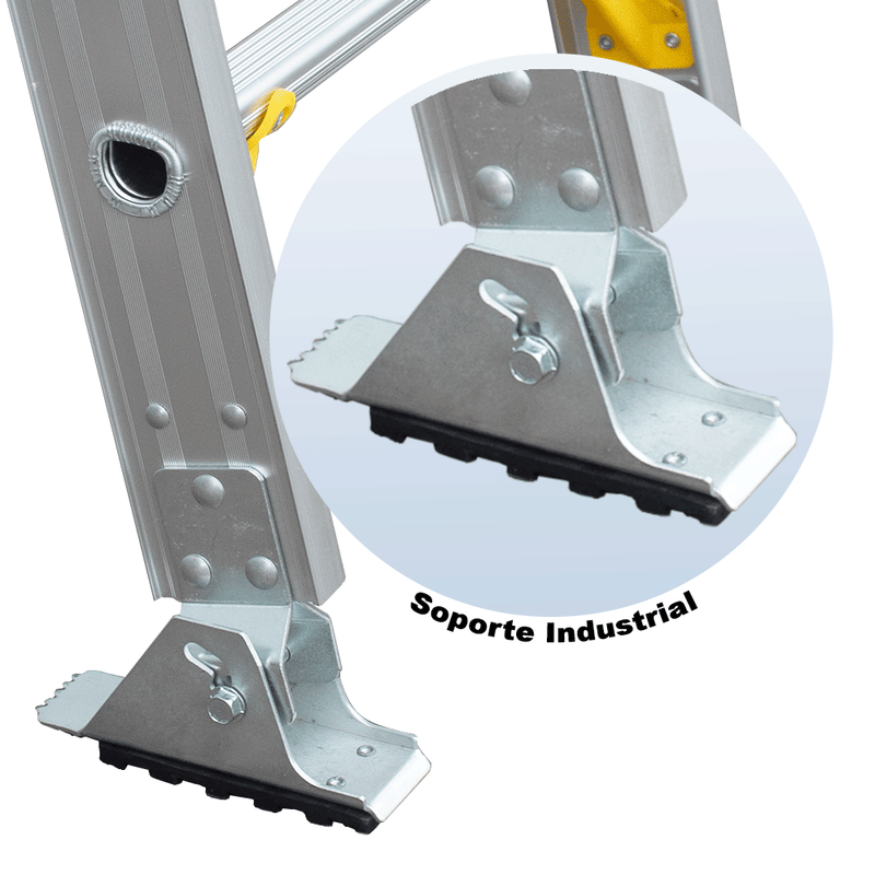 ESCALERA TELESCOPICA ALUMINIO 28 PELDA OS 150 KG MAGNA