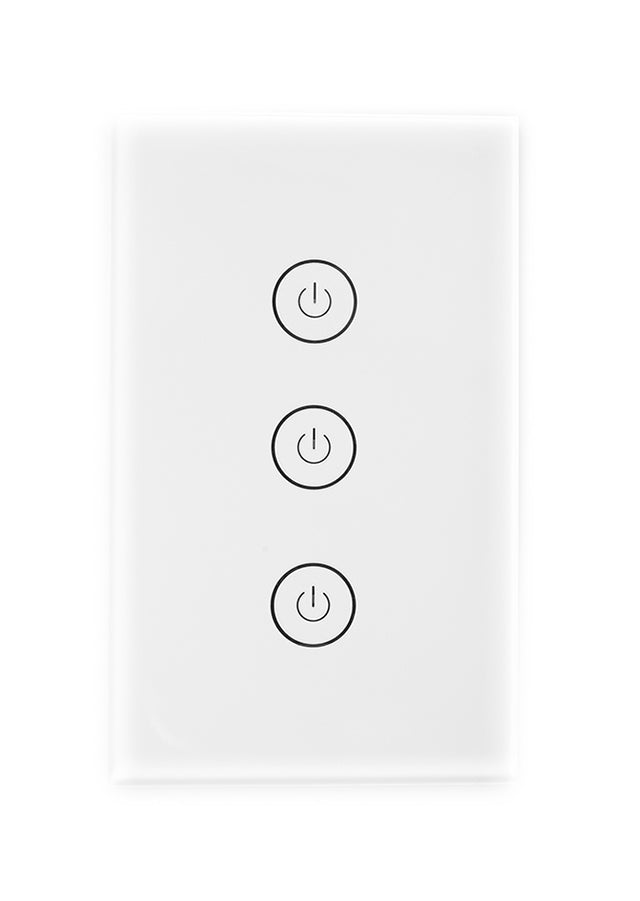 Smart Interruptor inteligente de embutir 3 pos touch Blanco