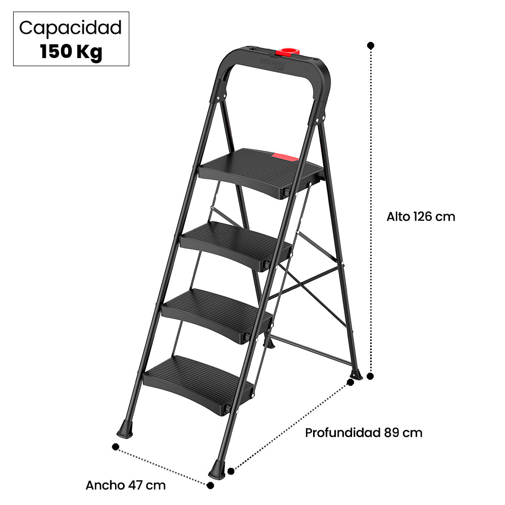 PISO ESCALERA PLEGABLE 4 PELDAÑOS LUXURY MAGNA PLUS