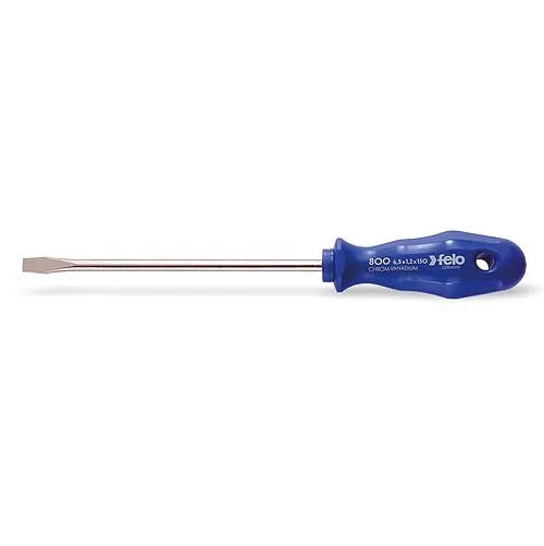 Destornill.plano 8.0x175mm m/azul (90008610) - FELO