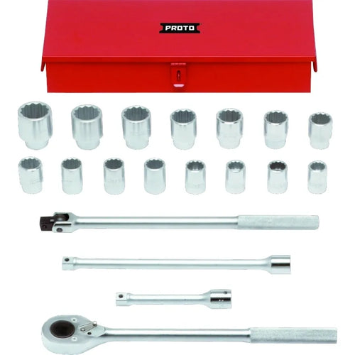 Jgo. dados 3/4 24-46 mm. 19 pzas (j55200a) - PROTO