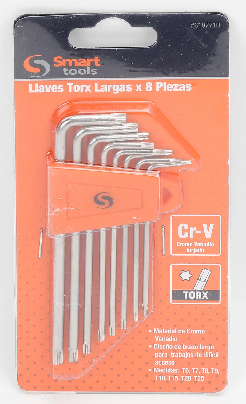 JUEGO LLAVES TORX DE 8 PZS. T9 A T25