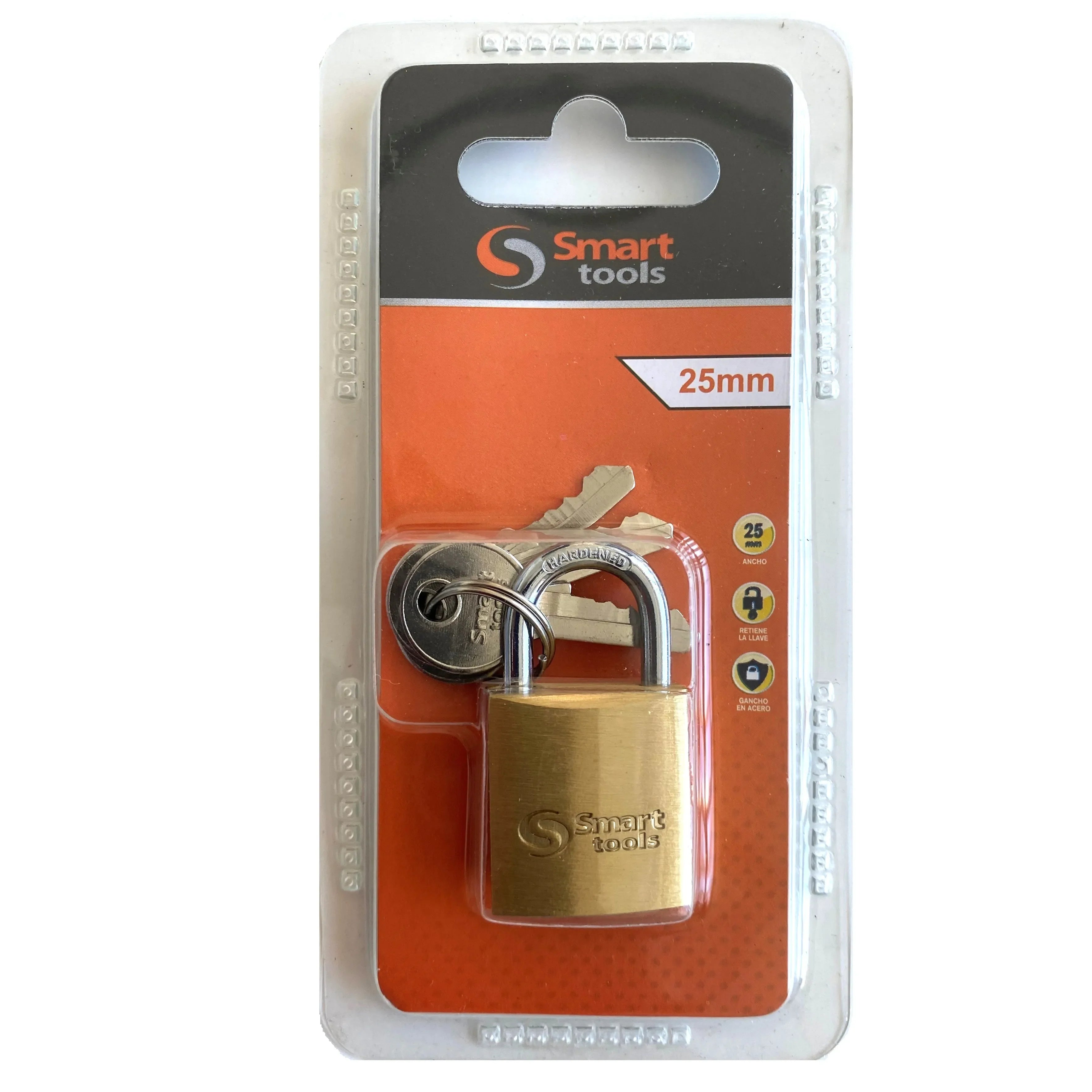 CANDADO BRONCE FORJADO 25MM BLISTER