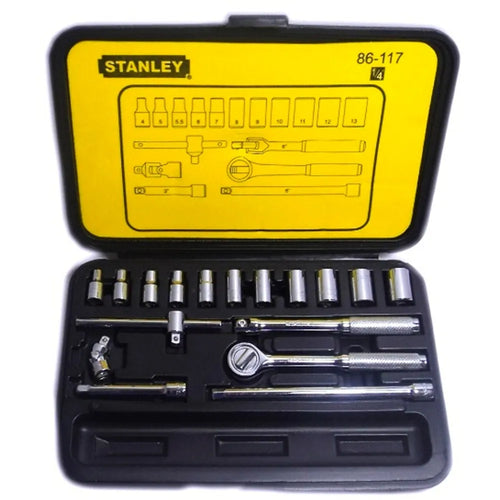 Jgo. dados 1/4 4 -13 mm. 18 pzas. (86-117) - STANLEY