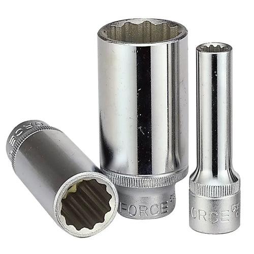 Dado 1/2 de 10 mm. polig. largo (5497710) - FORCE