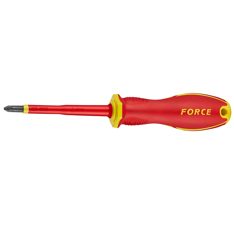 Destornillador cruz pozid. #0x60 mm. 1000v (7120n) - FORCE