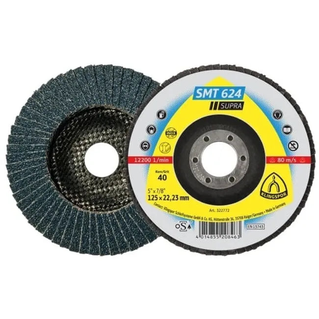 Disco traslapado 4.5 gr. 60 #smt 624 (322767) - KLINGSPOR