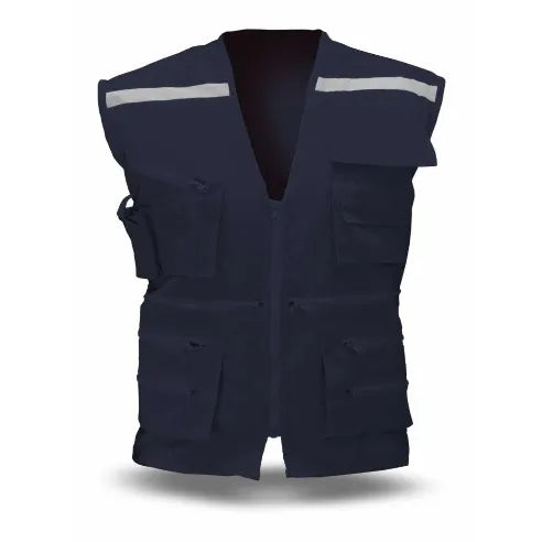CHALECO GEOLOGO AZUL TALLA L C/REFLECTANTE