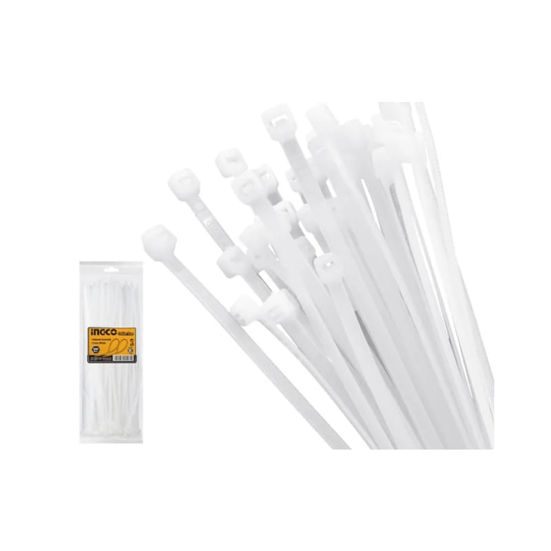 AMARRA PLASTICA INGCO BLANCA BOLSA 100 PZAS. LARGO 720 MM # HCT72090(OF)