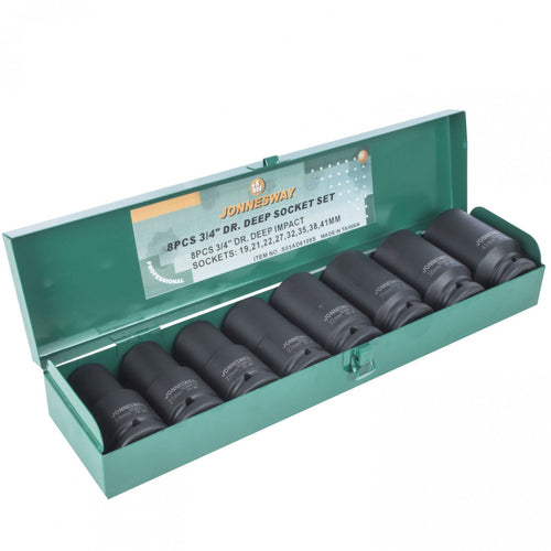 CAJA de DADOS LARGOS IMPACTO 3/4" 8 piezas S03AD6