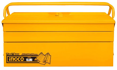 CAJA HERRAMIENTAS INGCO METALICA 3 BANDEJAS PLEGABLES # HTB02