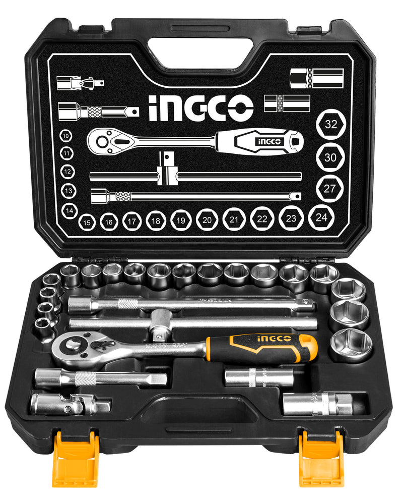 DADOS INGCO 1/2" DR JGO. 25 PIEZAS CON MALETIN # HKTS12251 (OF)