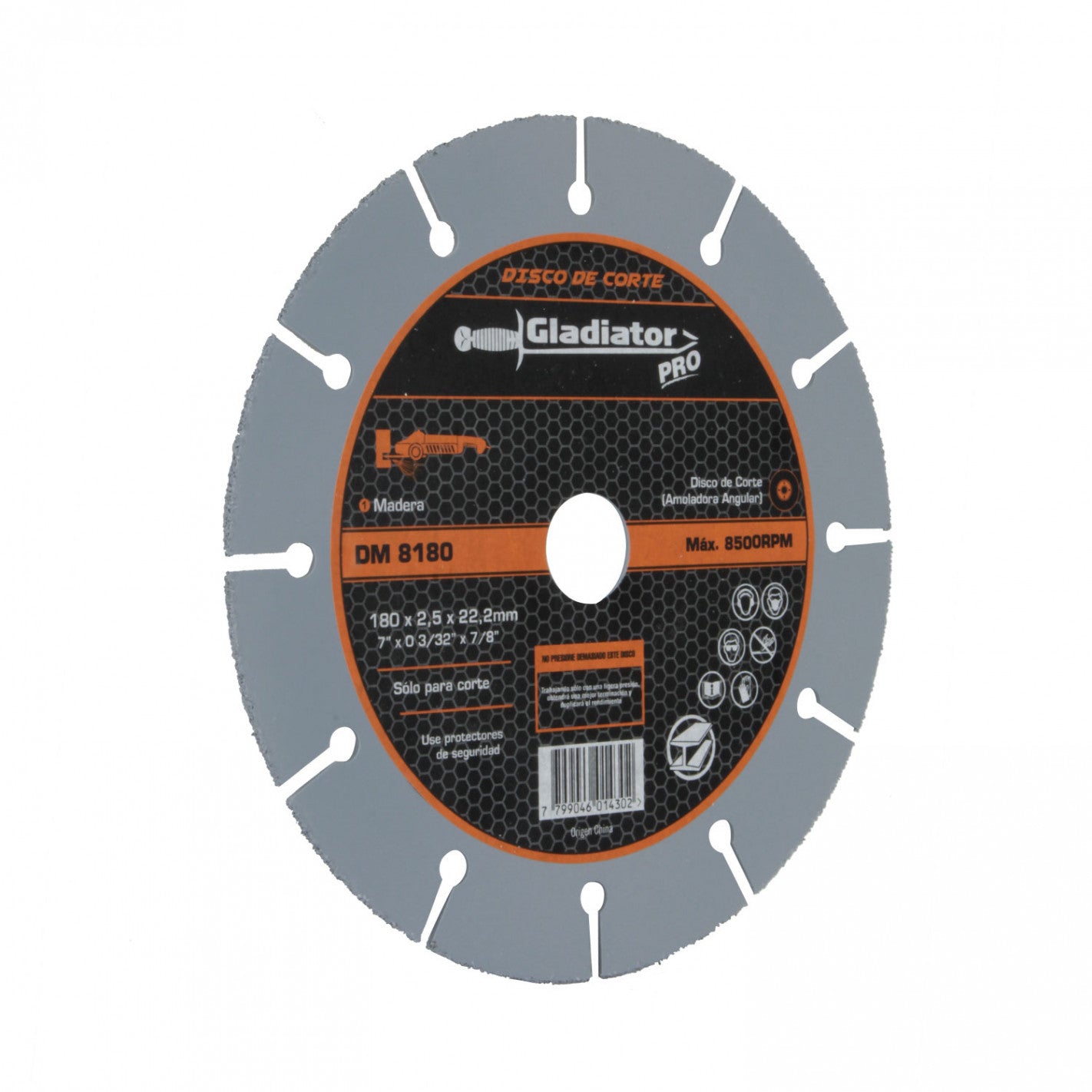 DISCO CORTE MADERA 7" DM 8180