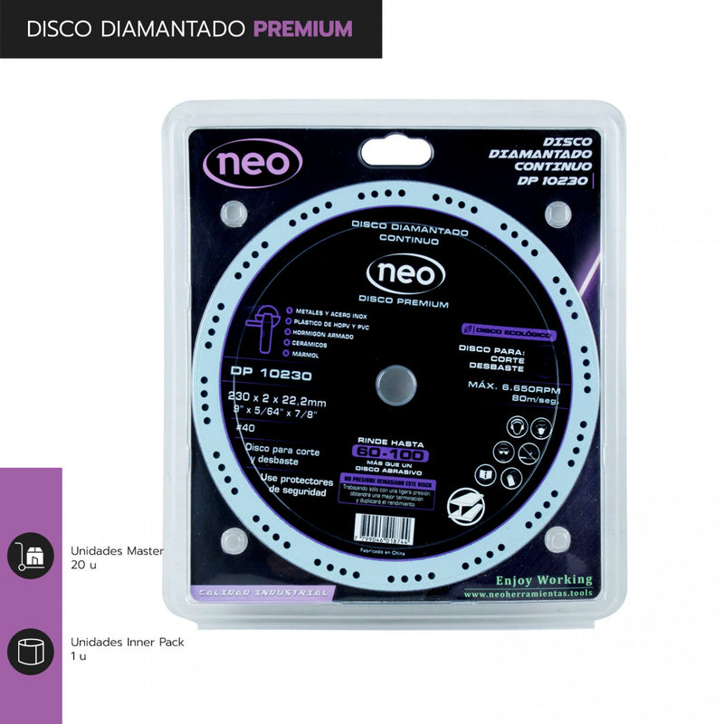 DISCO DIAMANTADO PREMIUM 9" x 2.0 mm DP 10230
