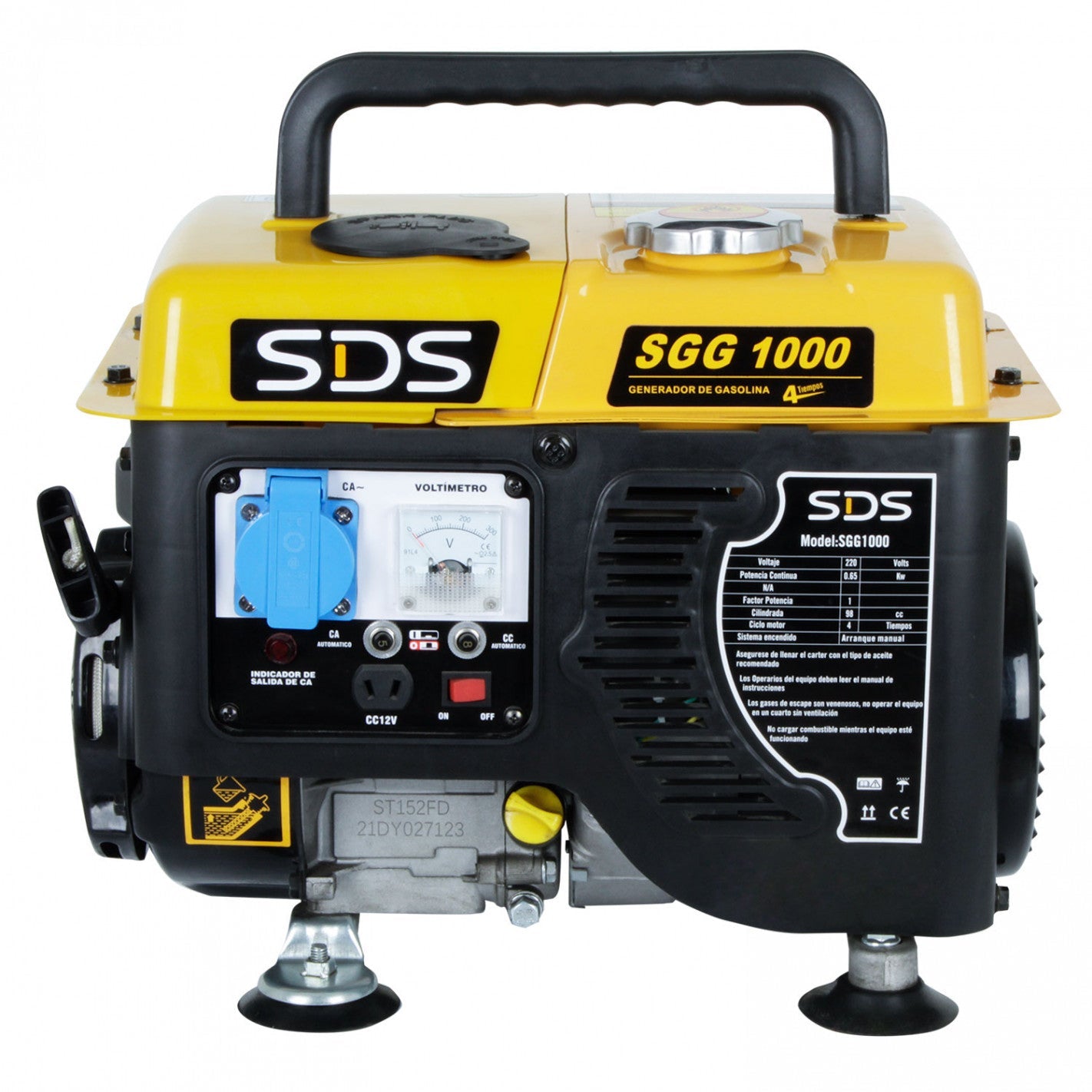 GENERADOR BENCINERO 0.8 KW 220 V 4 TIEMPOS SGG1000