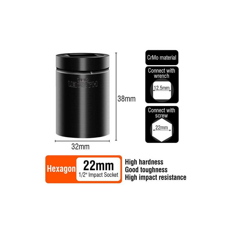 Set de Dados de Impacto 1/2 cortos 10 Piezas 537010 - Harden