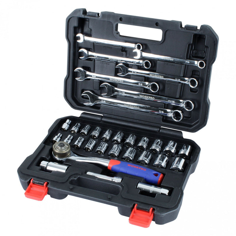 JUEGO DE LLAVES Y DADOS 3/8" 32 PIEZAS W003001WE