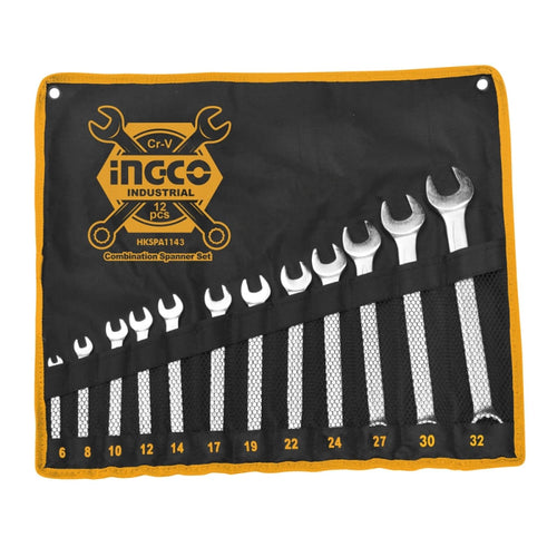 LLAVE P Y C INGCO 6-32 MM JGO. 12 PIEZAS #HKSPA1143+3 AMARRAS(OF)