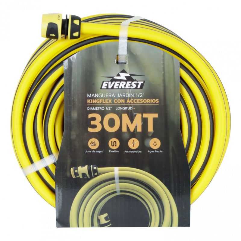 MANGUERA JARDIN 1/2" KINGFLEX 30 MT CON ACCESORIOS