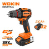Taladro Percutor de Impacto Inalámbrico Industrial 20V Wokin